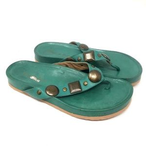 Diego di lucca leather stud sandals flip flops